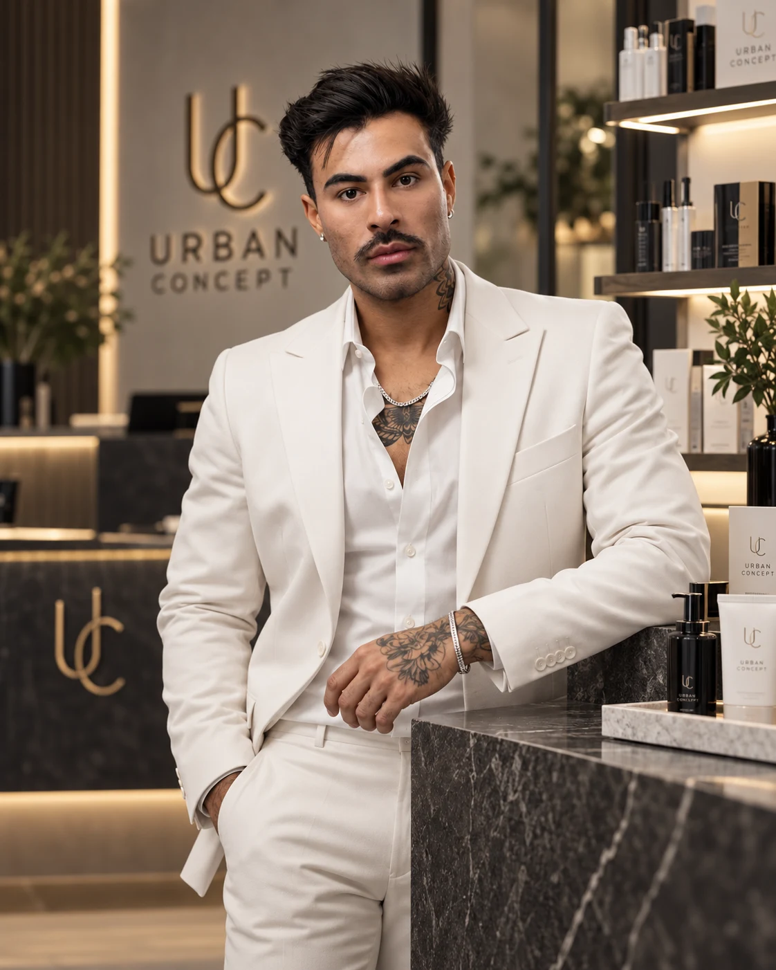 Phil with Urban Concept branding
